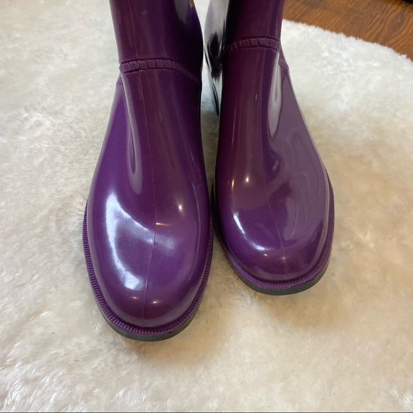Marc Jacobs Purple High Heel Rain Boots Sz 9 - Picture 9 of 15